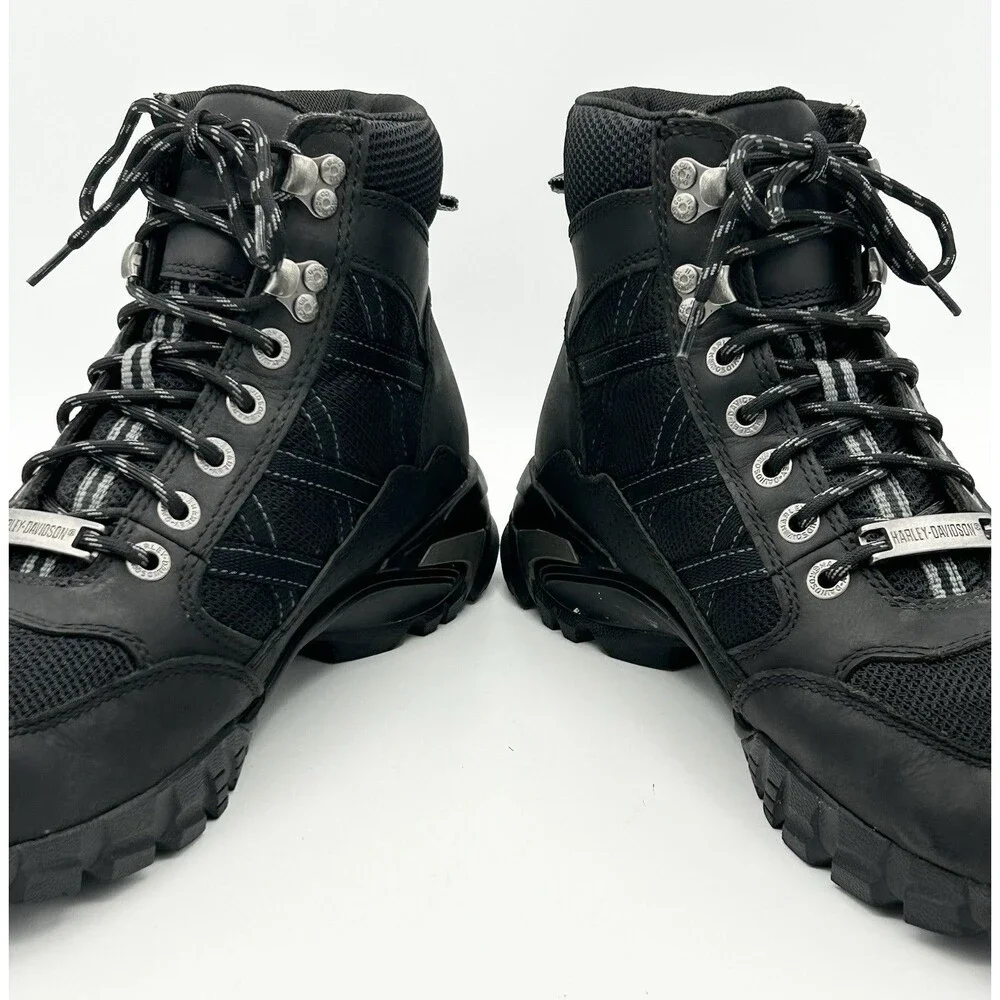 Harley-Davidson Men’s Stark 5" Lace Black Leather Motorcycle Boots 10M D96158 - Picture 5 of 7
